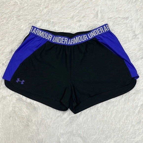 Under Armour Pants - UNDER Armour Play Up Shorts Black Purple Size Large